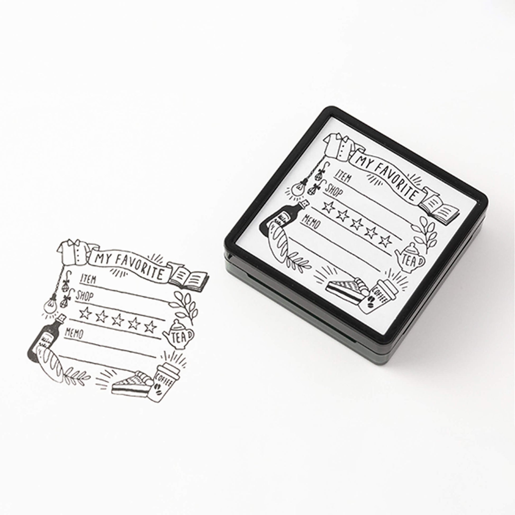Midori Paintable Stamp Pre - inked - Calendar - Pre - inked Stamps