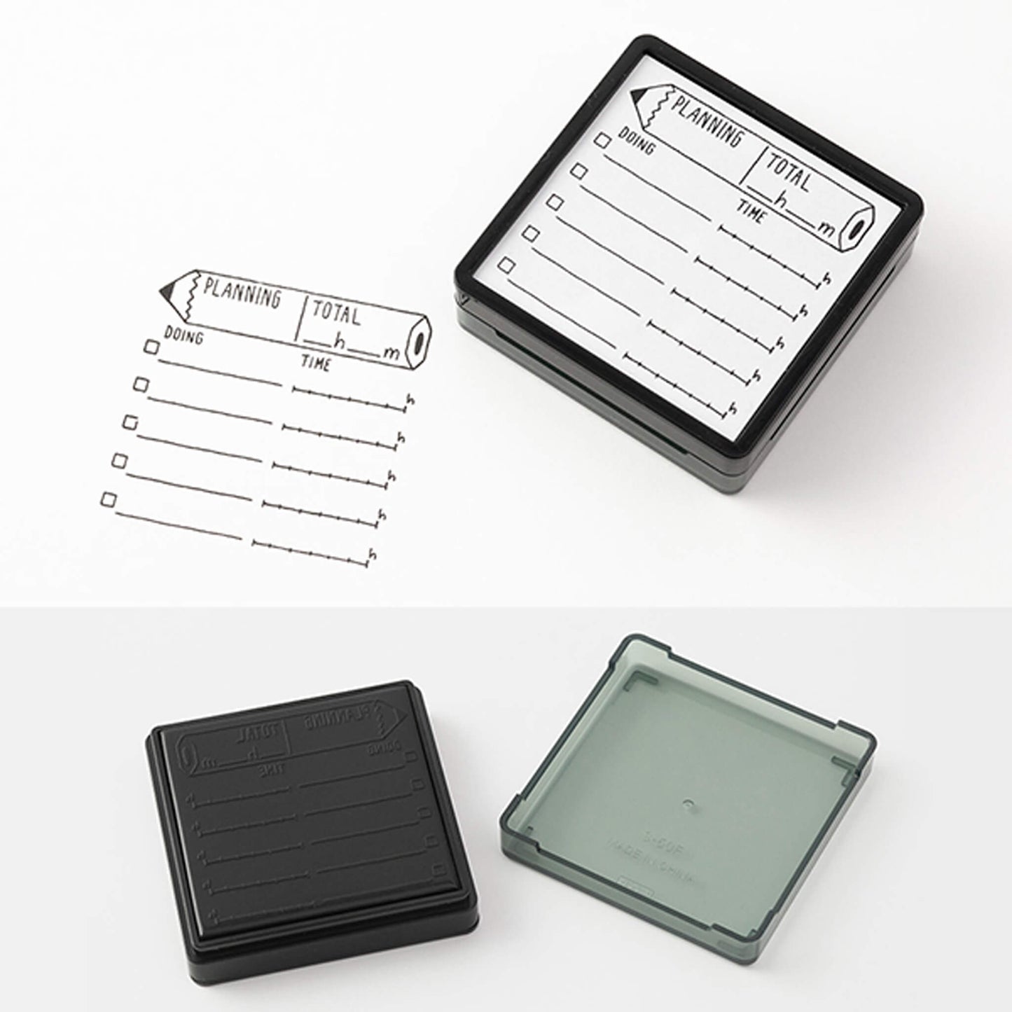 Midori Paintable Stamp Pre - inked - Plan - Pre - inked Stamps
