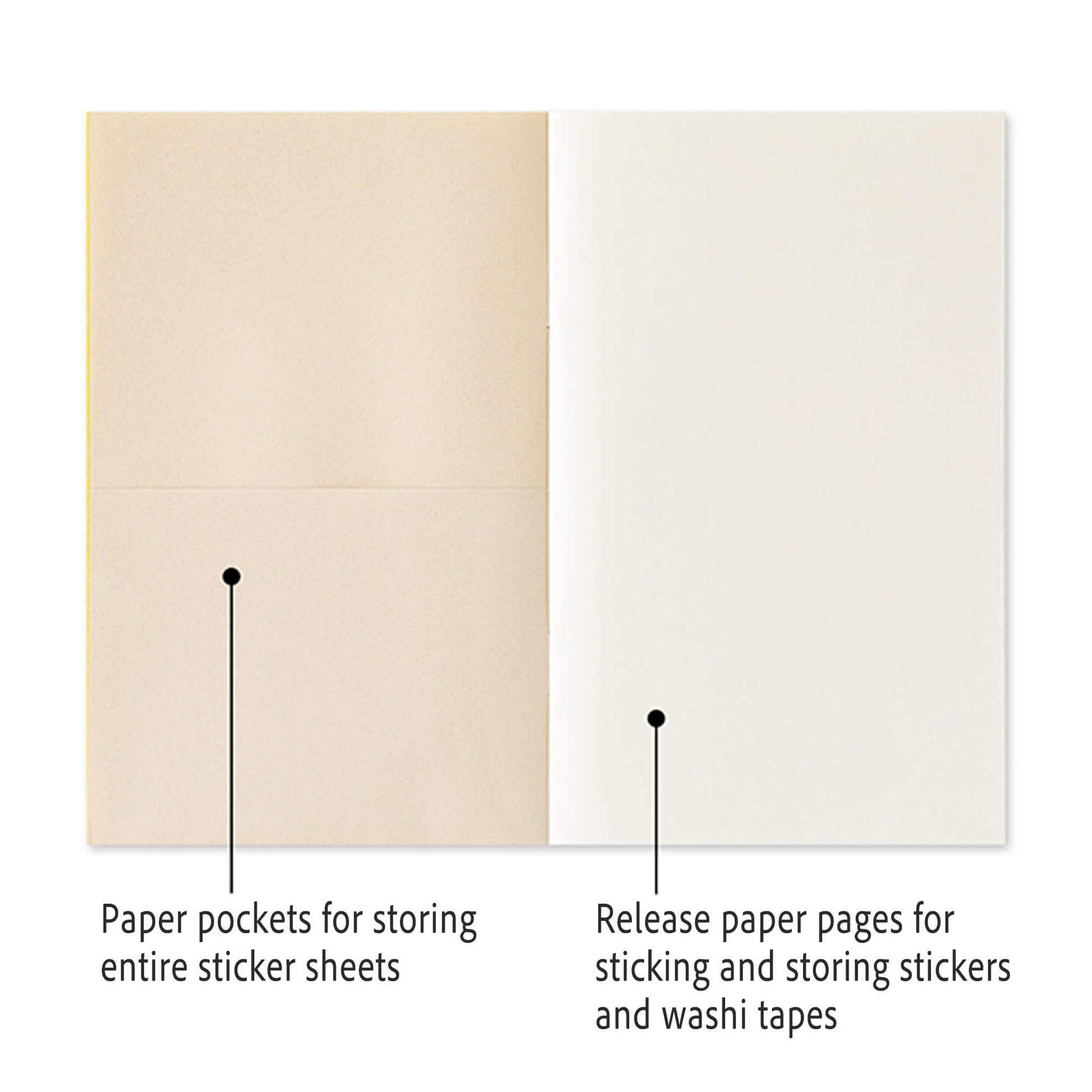 Midori Peelable Sticker Book - Light Blue - Resuable Sticker Books