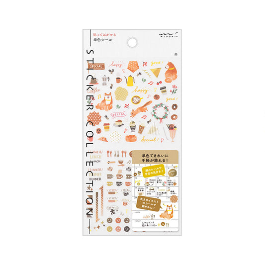 Midori Planner Sticker - Color Series - Brown Tone - Sticker Sheets