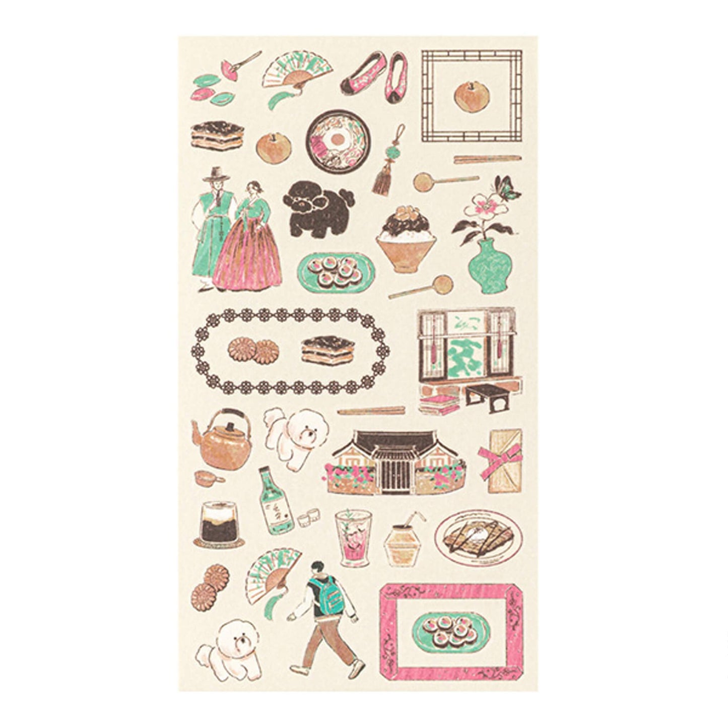 Midori Planner Sticker - Travel Story Series - South Korea - Sticker Sheets