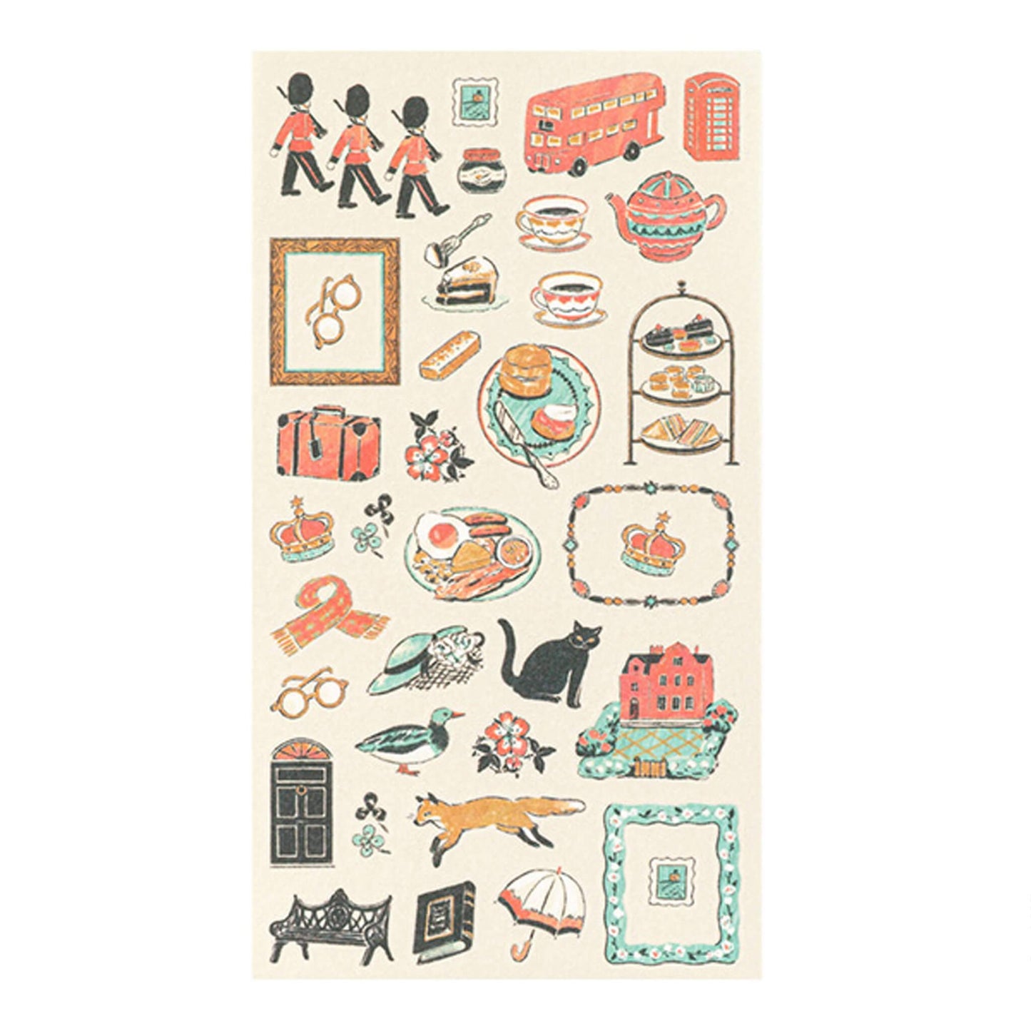 Midori Planner Sticker - Travel Story Series - the United Kingdom - Sticker Sheets