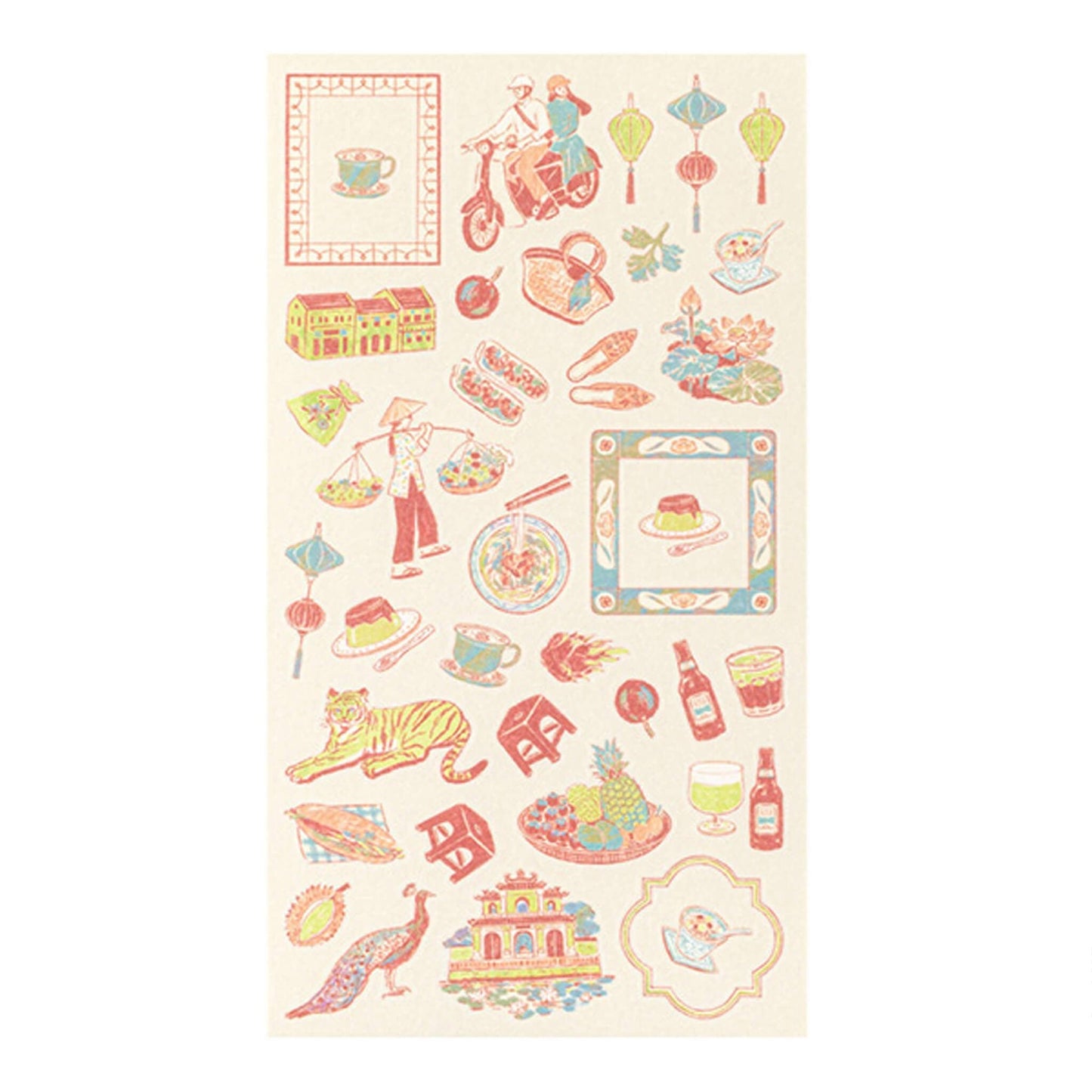 Midori Planner Sticker - Travel Story Series - Vietnam - Sticker Sheets
