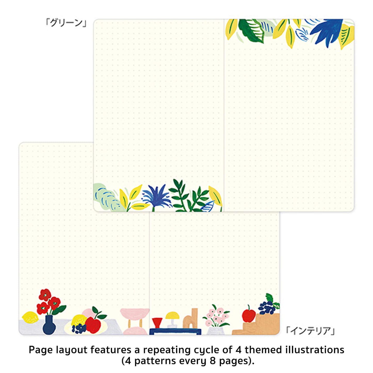 Midori Yuru Log Notebook B6 Motif Textile - Notebooks