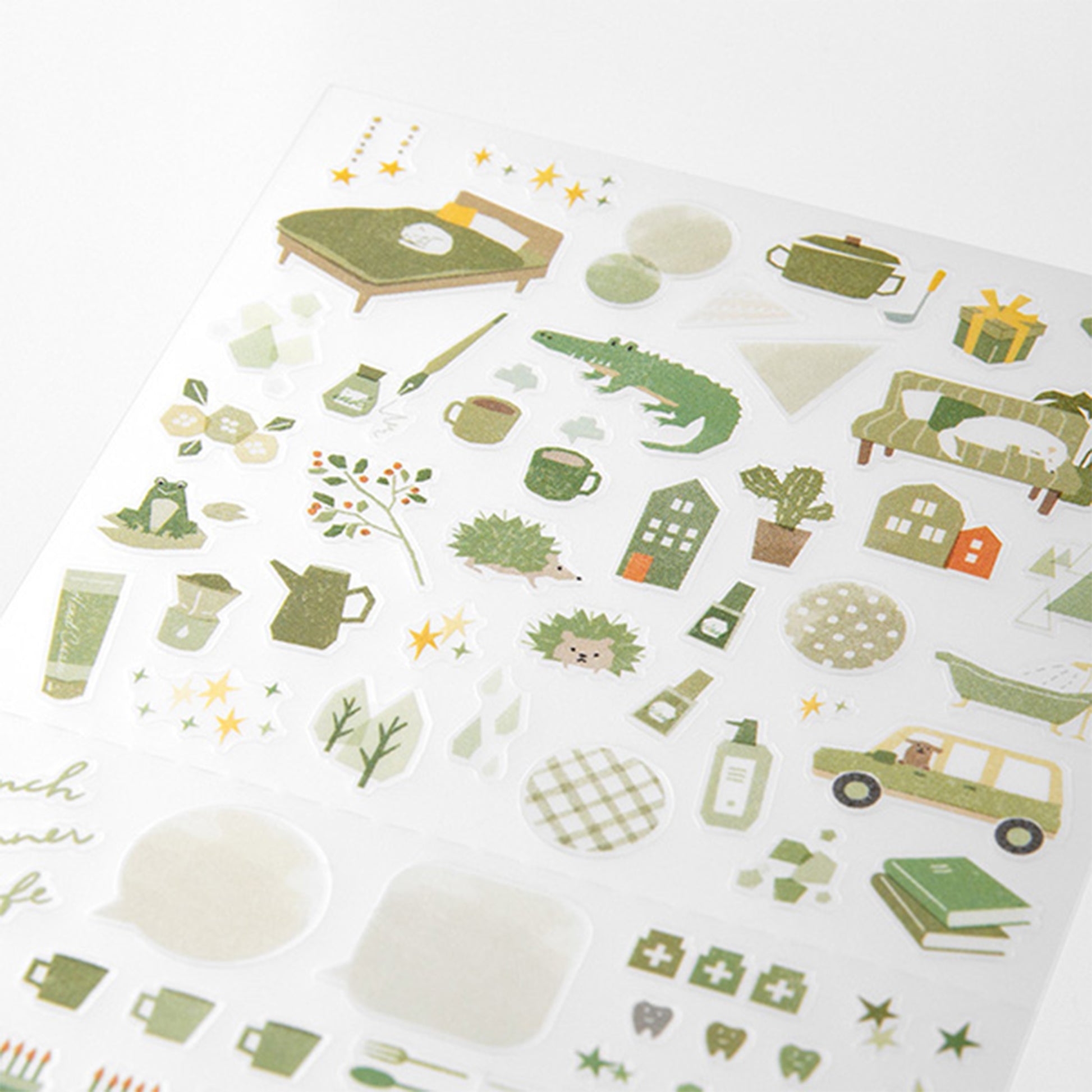 Midori Journal Sticker - Moss Green Tone - Sticker Sheets