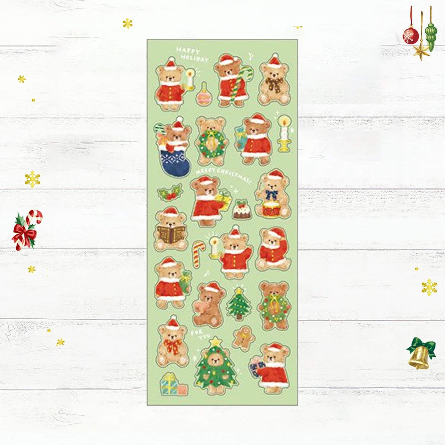 Mind Wave 2025 Winter Selection Foil PET Sticker - Fluffy Santa Bear - Sticker Sheets