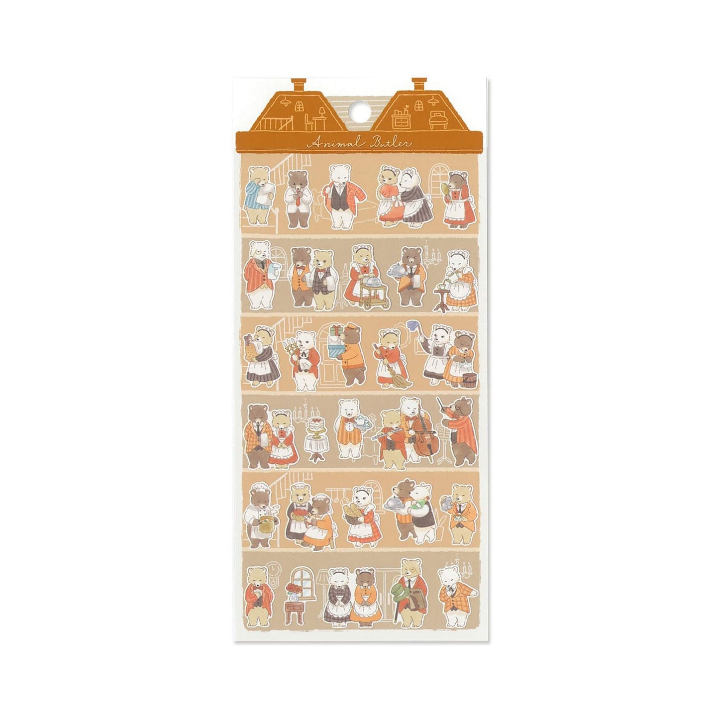 Mind Wave Animal Butler Sticker - Bear - Sticker Sheets