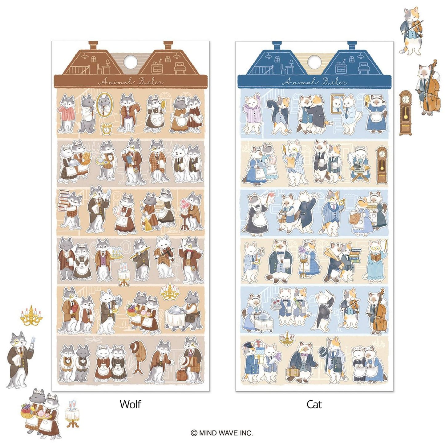 Mind Wave Animal Butler Sticker - Sheep - Sticker Sheets