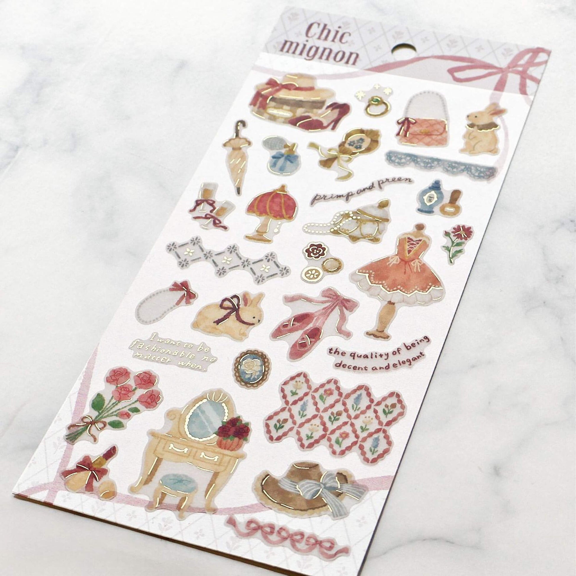 Mind Wave Chic Mignon Sticker - Dress Up - Sticker Sheets