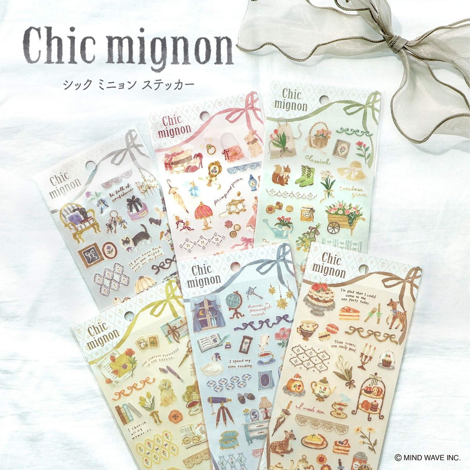 Mind Wave Chic Mignon Sticker - Tea Party - Sticker Sheets
