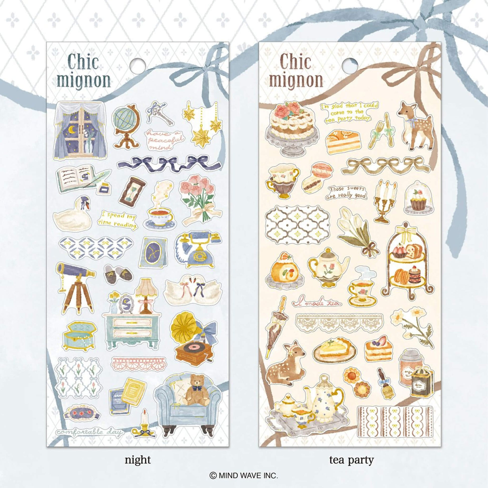 Mind Wave Chic Mignon Sticker - Tea Party - Sticker Sheets