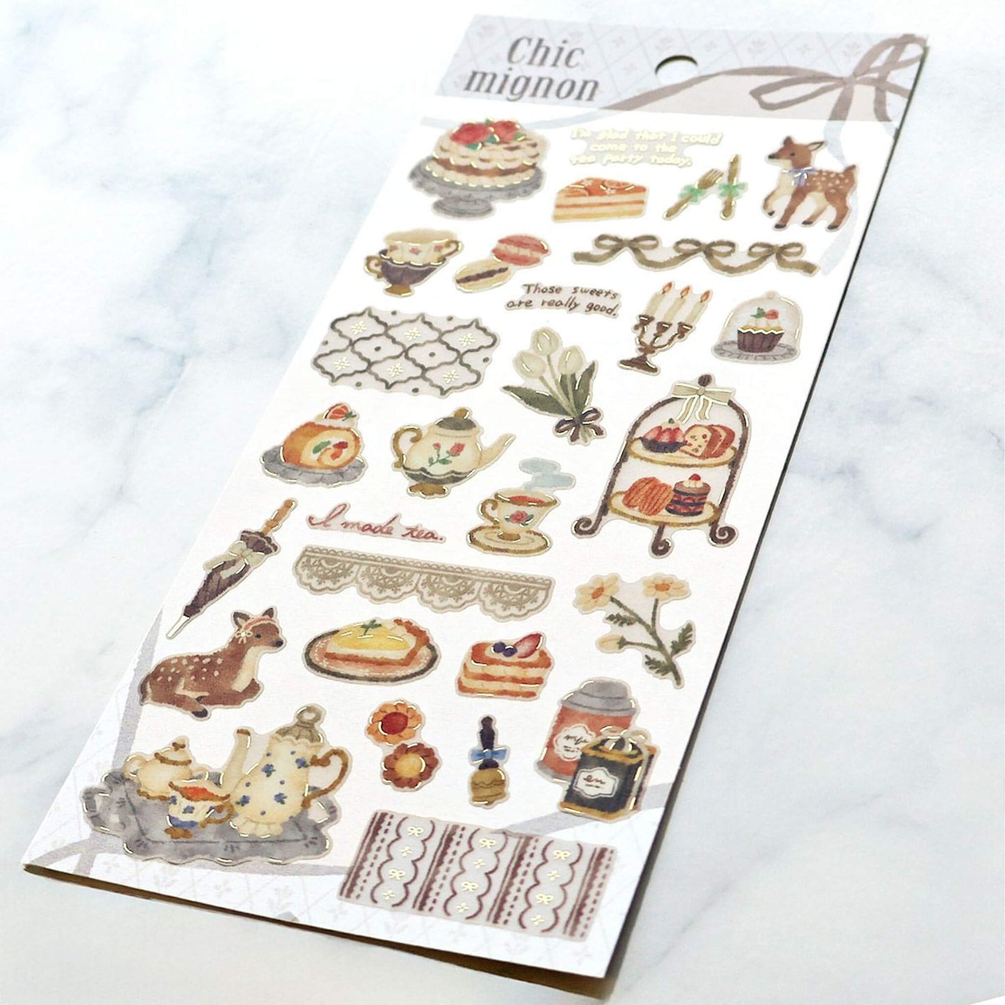 Mind Wave Chic Mignon Sticker - Tea Party - Sticker Sheets