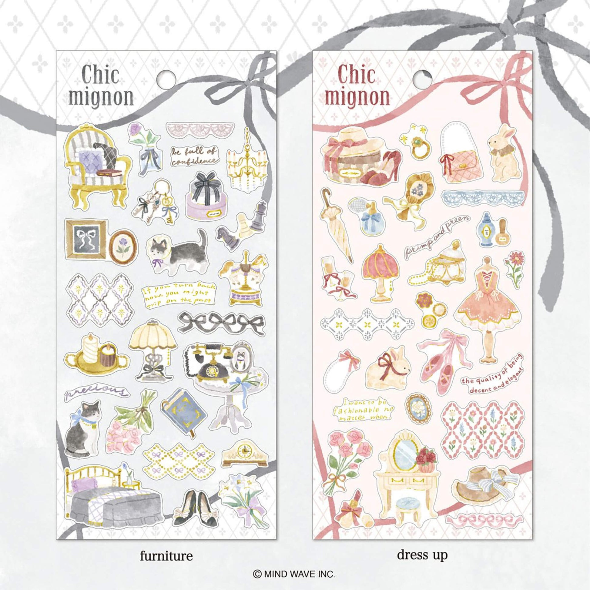 Mind Wave Chic Mignon Sticker - Tea Party - Sticker Sheets