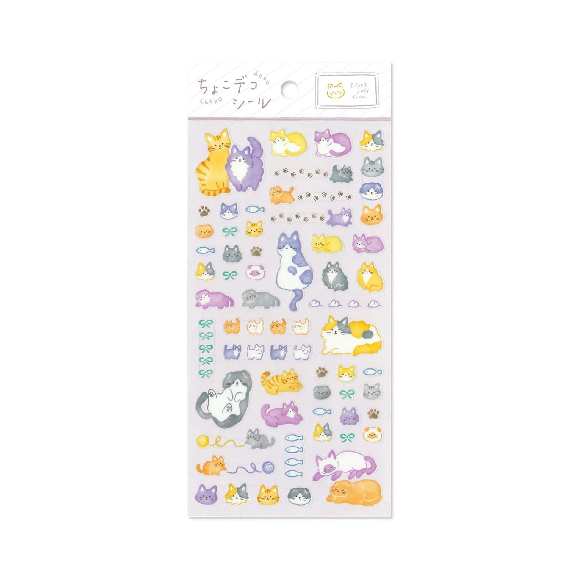 Mind Wave Choko Deco Sticker - Cat - Sticker Sheets