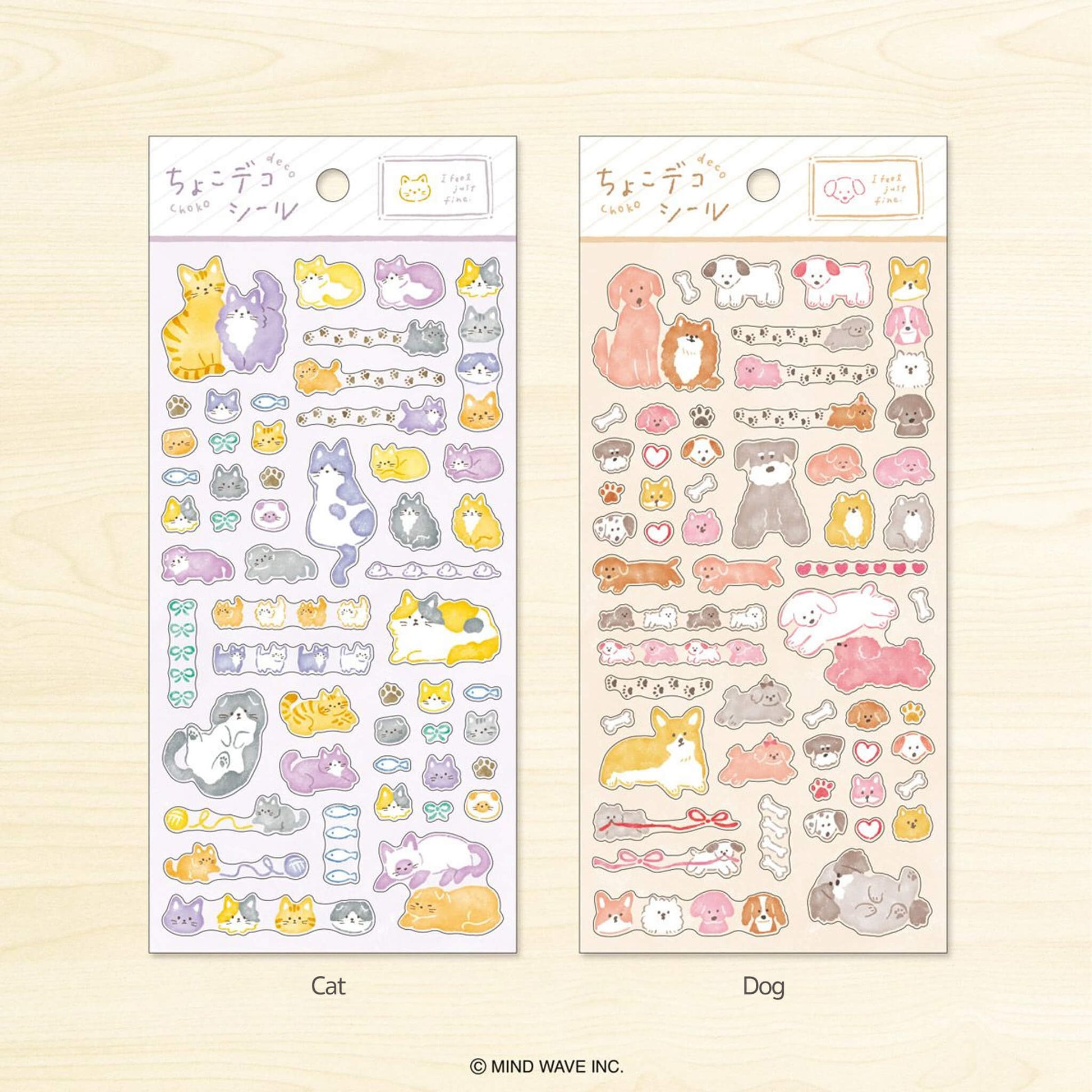 Mind Wave Choko Deco Sticker - Cat - Sticker Sheets