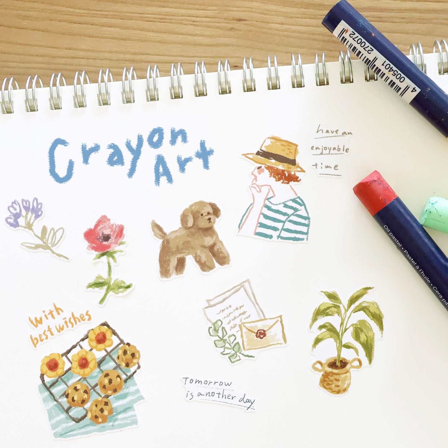 Mind Wave Crayon Art Sticker Sheet - Animal - Sticker Sheets