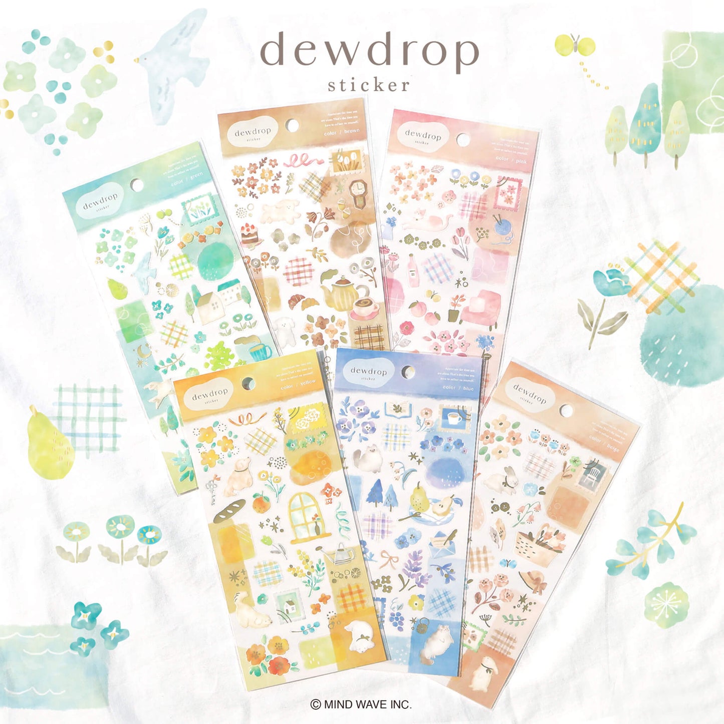 Mind Wave Dwedrop Sticker - Pink - Sticker Sheets