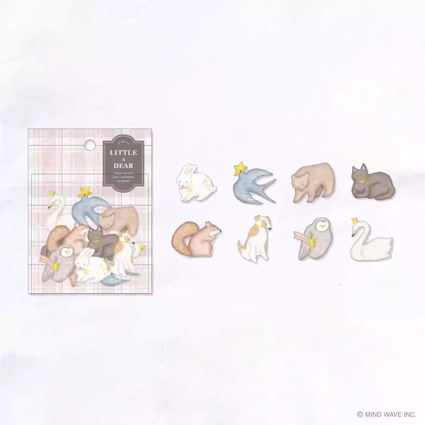 Mind Wave Little & Dear 3D Flake Sticker - Animal - Flake Stickers
