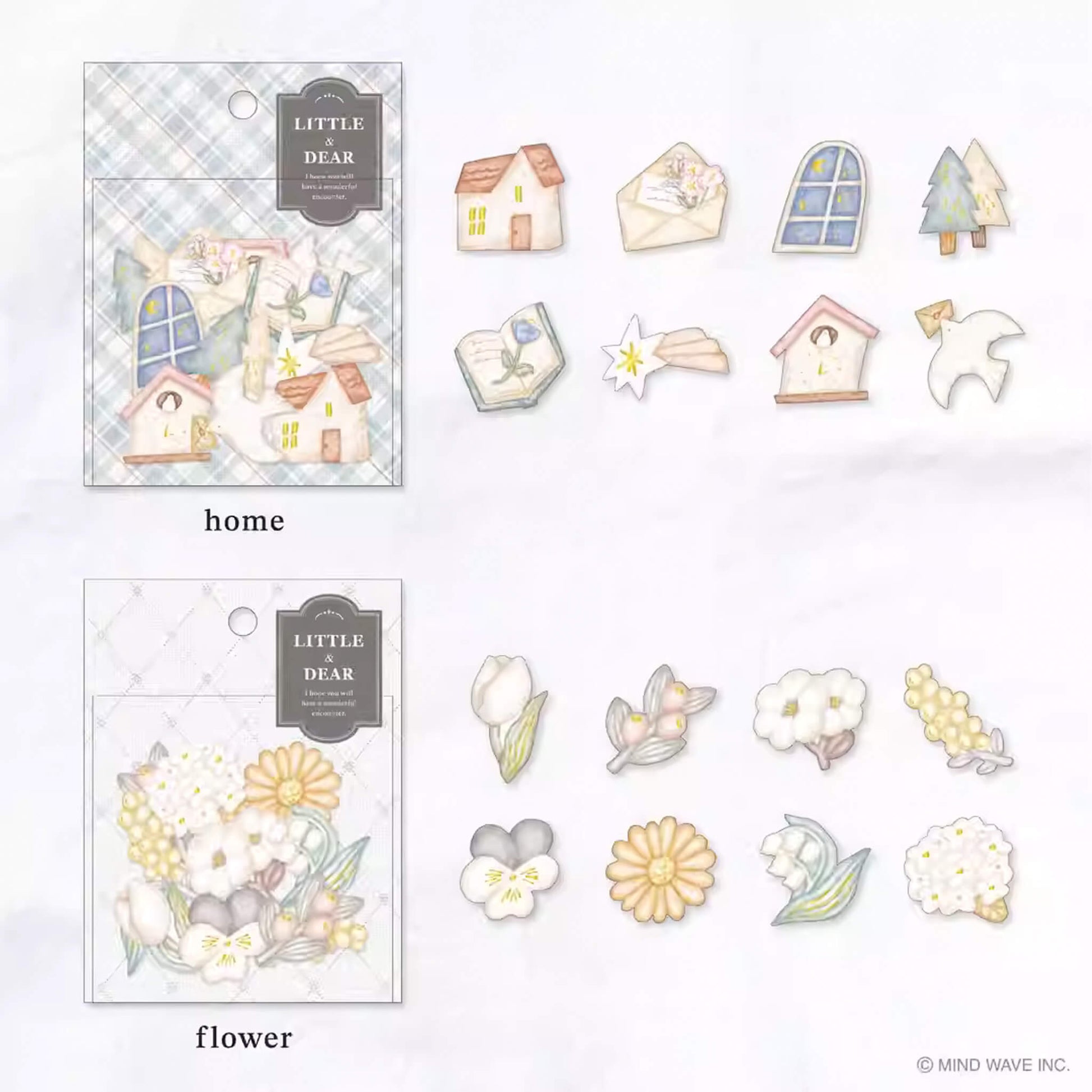 Mind Wave Little & Dear 3D Flake Sticker - Flower - Flake Stickers