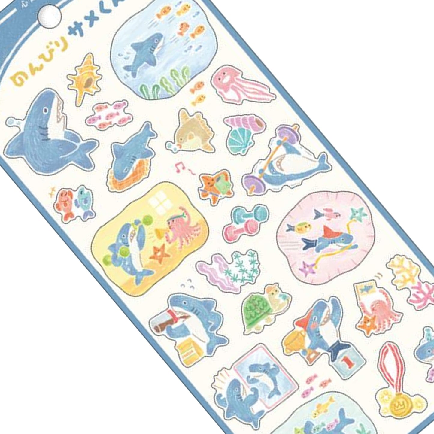 Mind Wave Picture Book Sticker - Relaxed Little Shark - Sticker Sheets