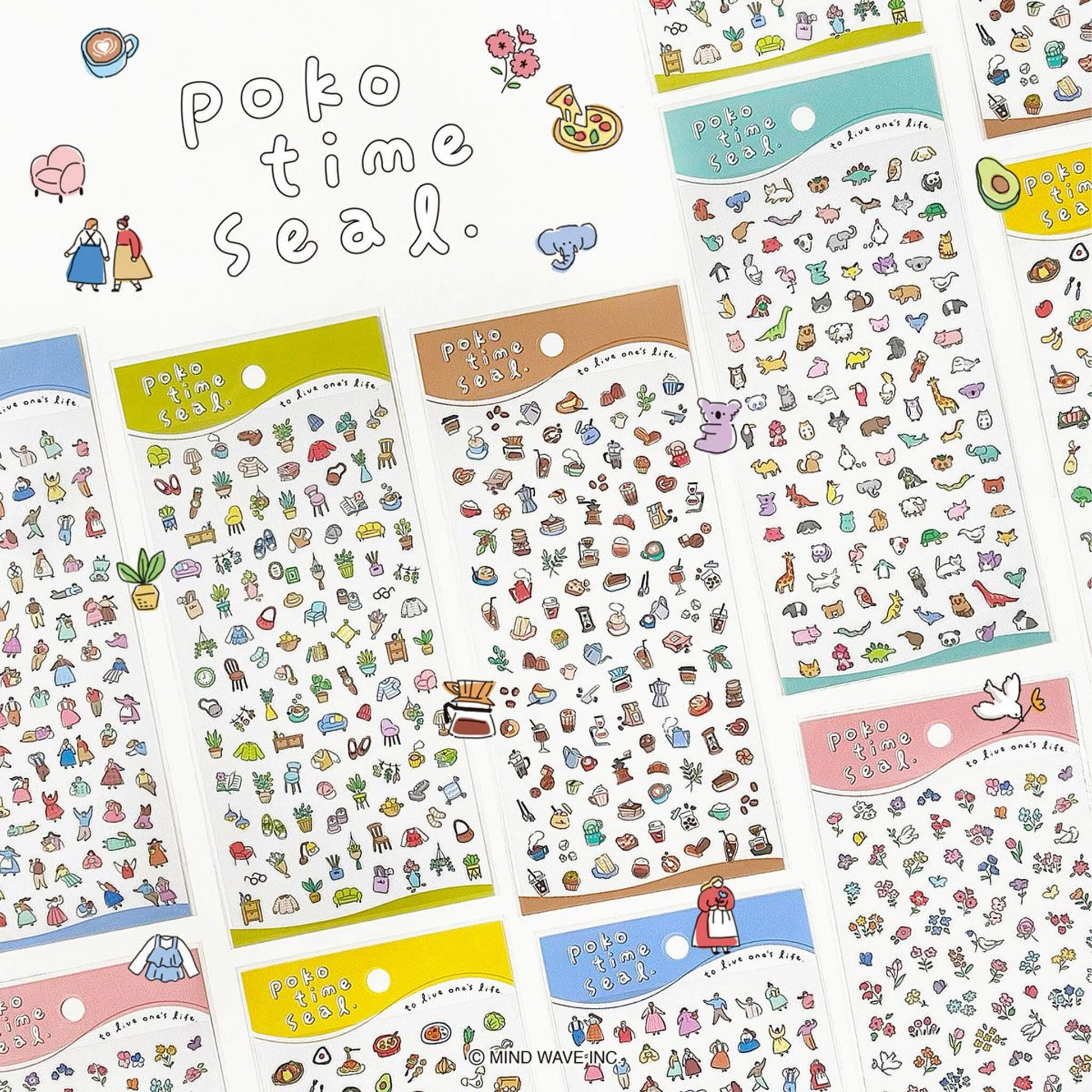 Mind Wave Poko Time Sticker - Animals - Sticker Sheets