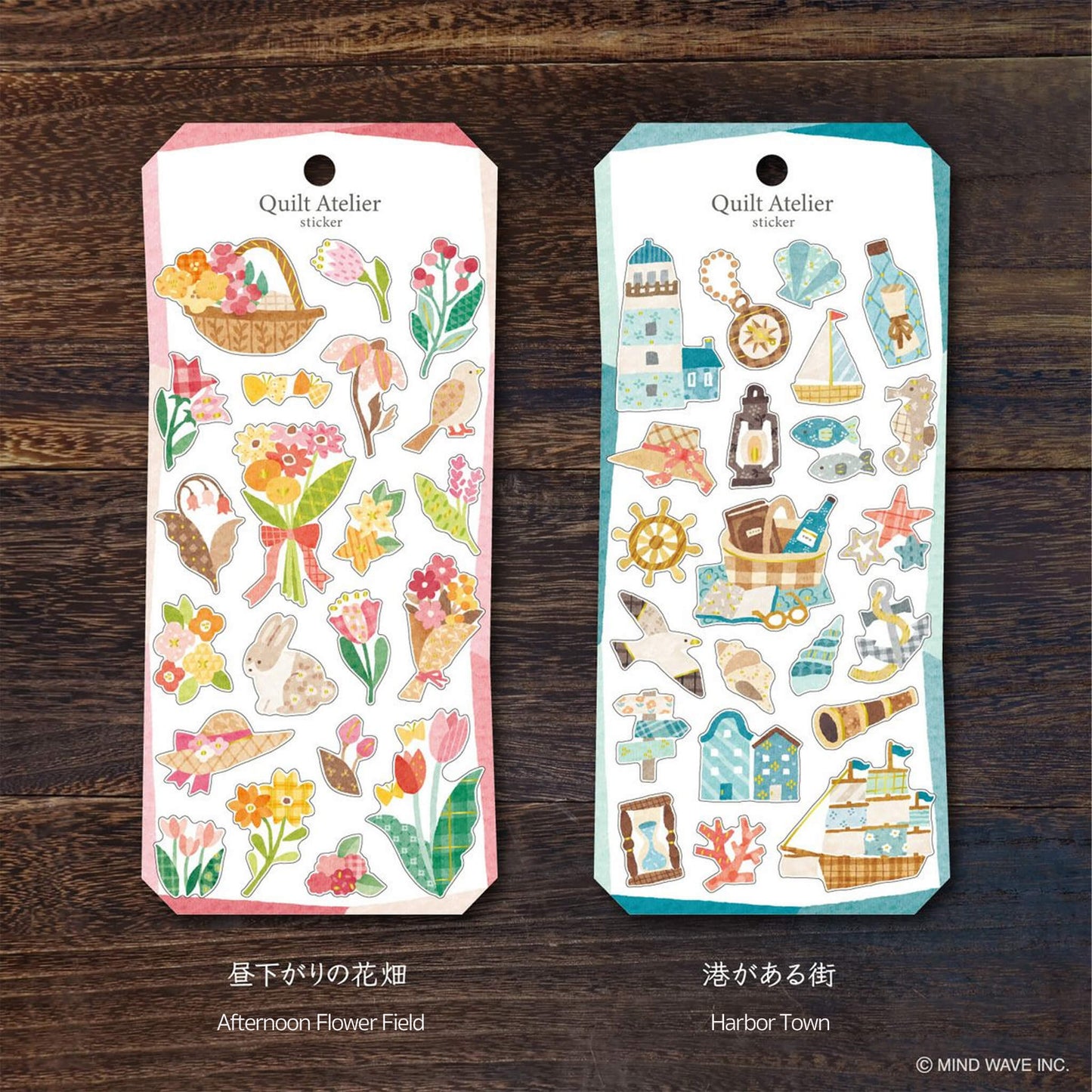 Mind Wave Quilt Atelier Sticker - Afternoon Flower Field - Sticker Sheets