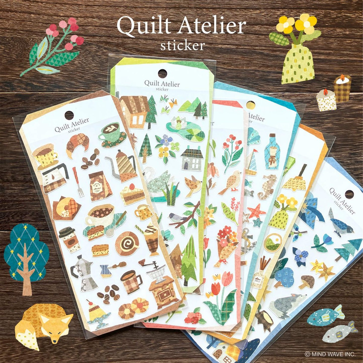 Mind Wave Quilt Atelier Sticker - Afternoon Flower Field - Sticker Sheets