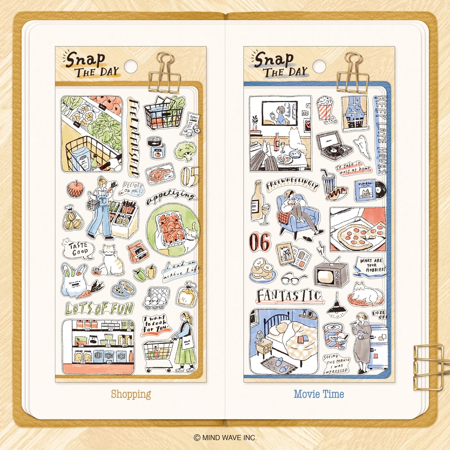 Mind Wave Snap the Day Sticker - Laid - Back Time - Sticker Sheets