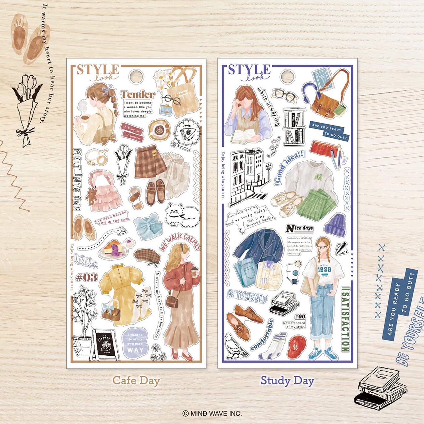 Mind Wave Style Look Sticker - Study Day - Sticker Sheets