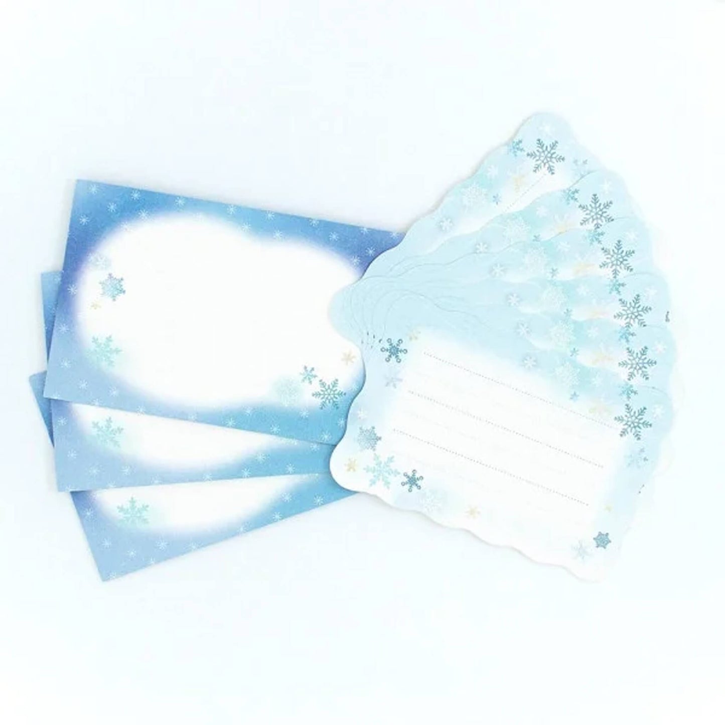 NB Co. Die Cut Winter letter Set - Snowflake - Mini Letter Writing Sets
