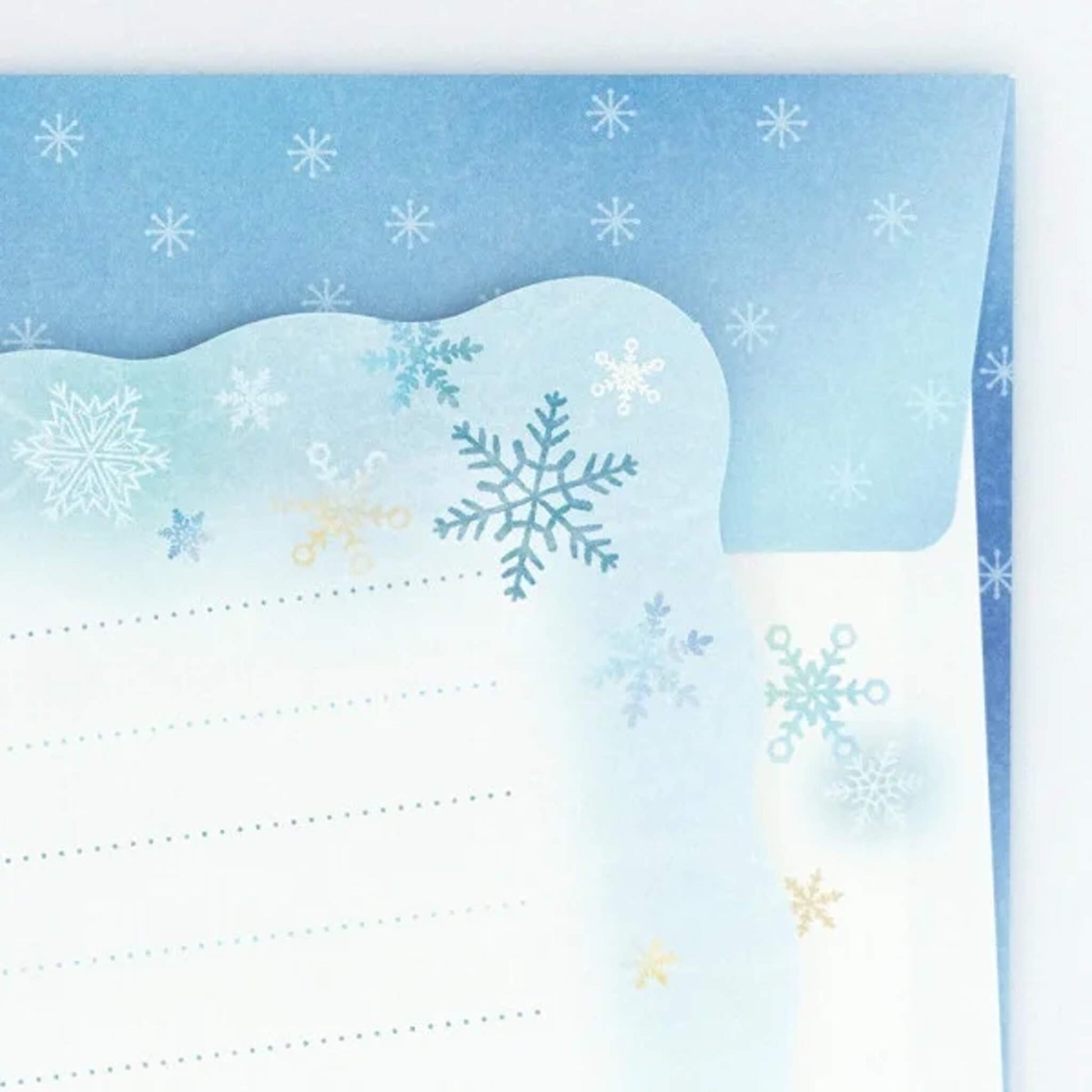 NB Co. Die Cut Winter letter Set - Snowflake - Mini Letter Writing Sets