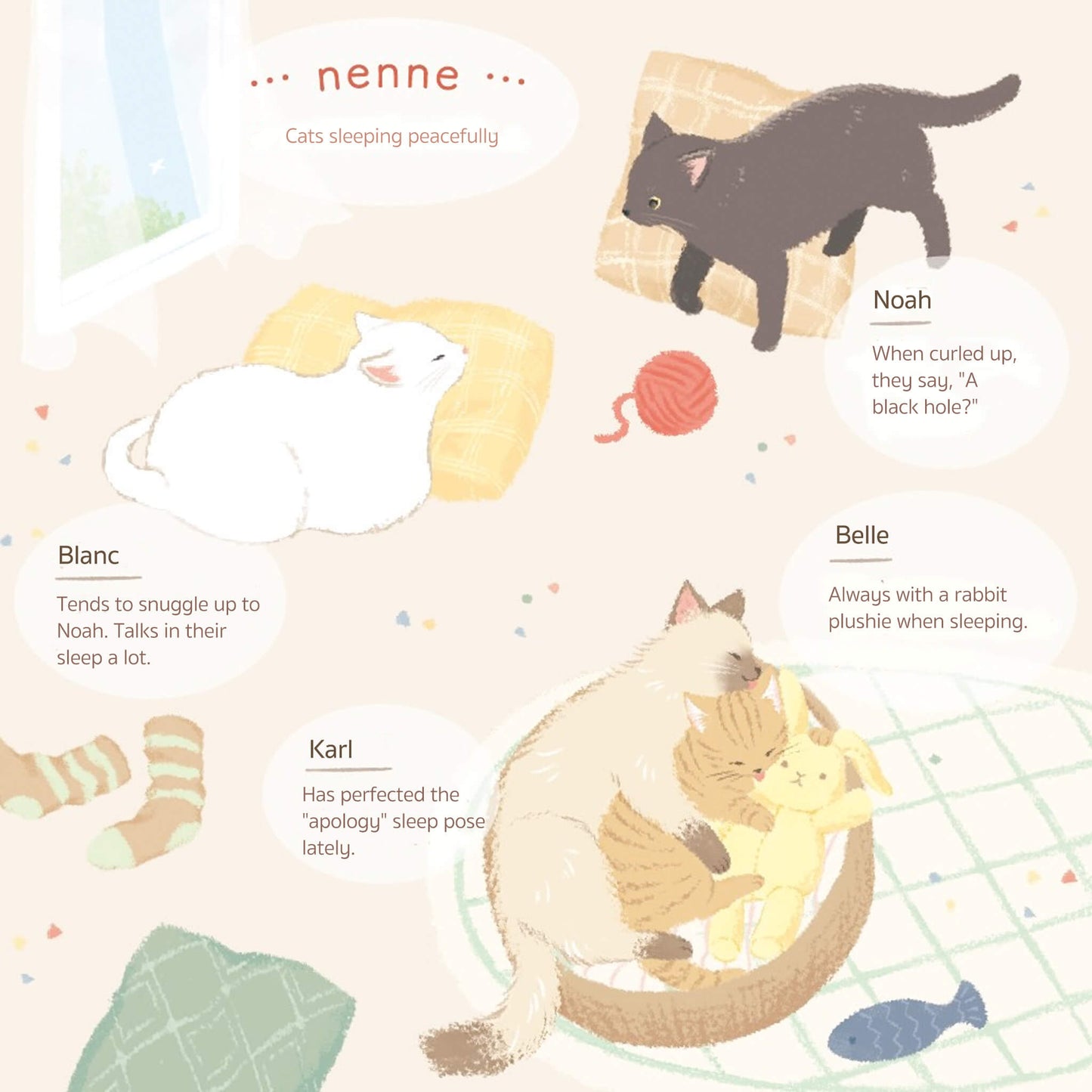NB Sticker Sheet Nyantomo - Nenne - Sticker Sheets