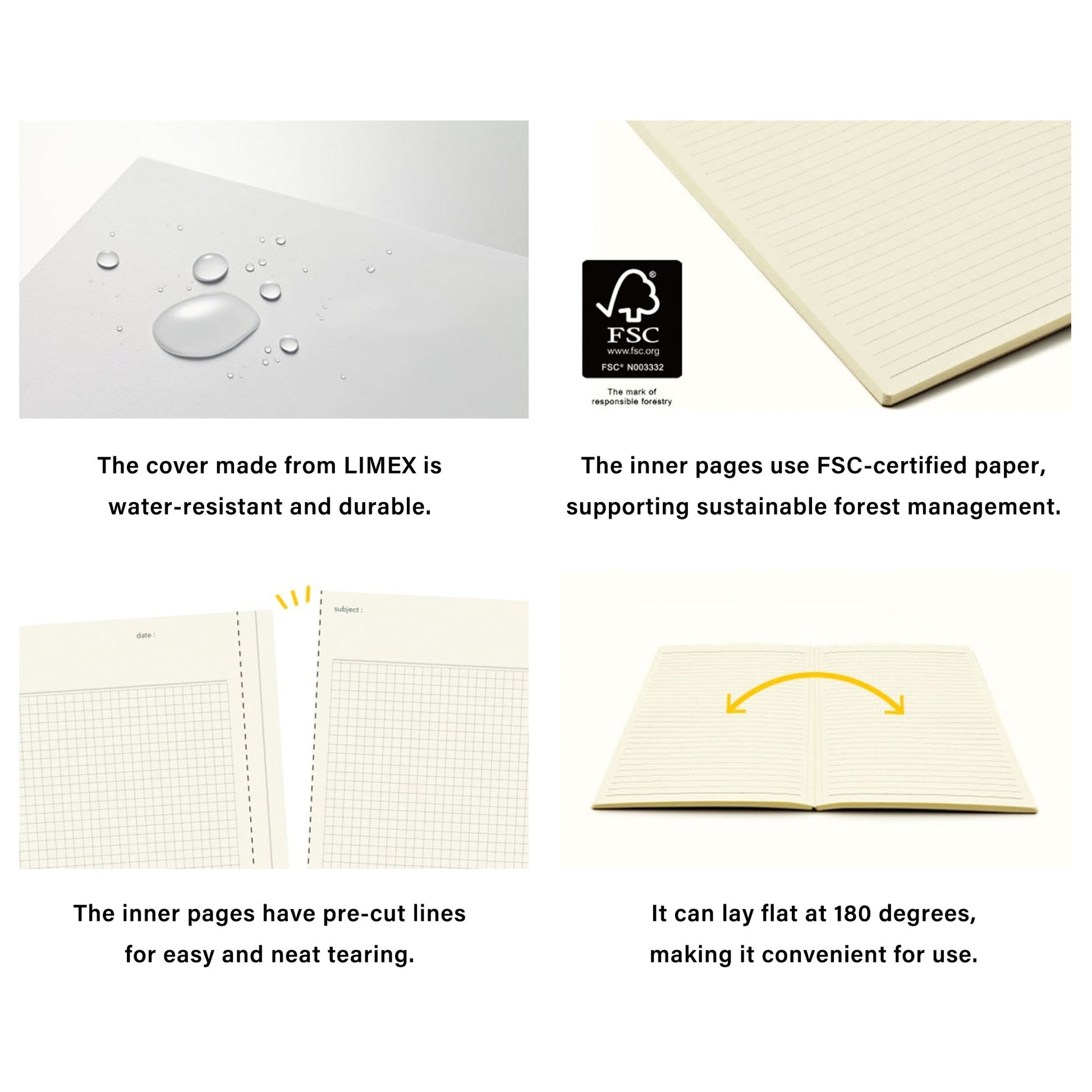 NOLTY Note × LIMEX A5 - Horizontal Ruled Type - Granite Black - Notebooks