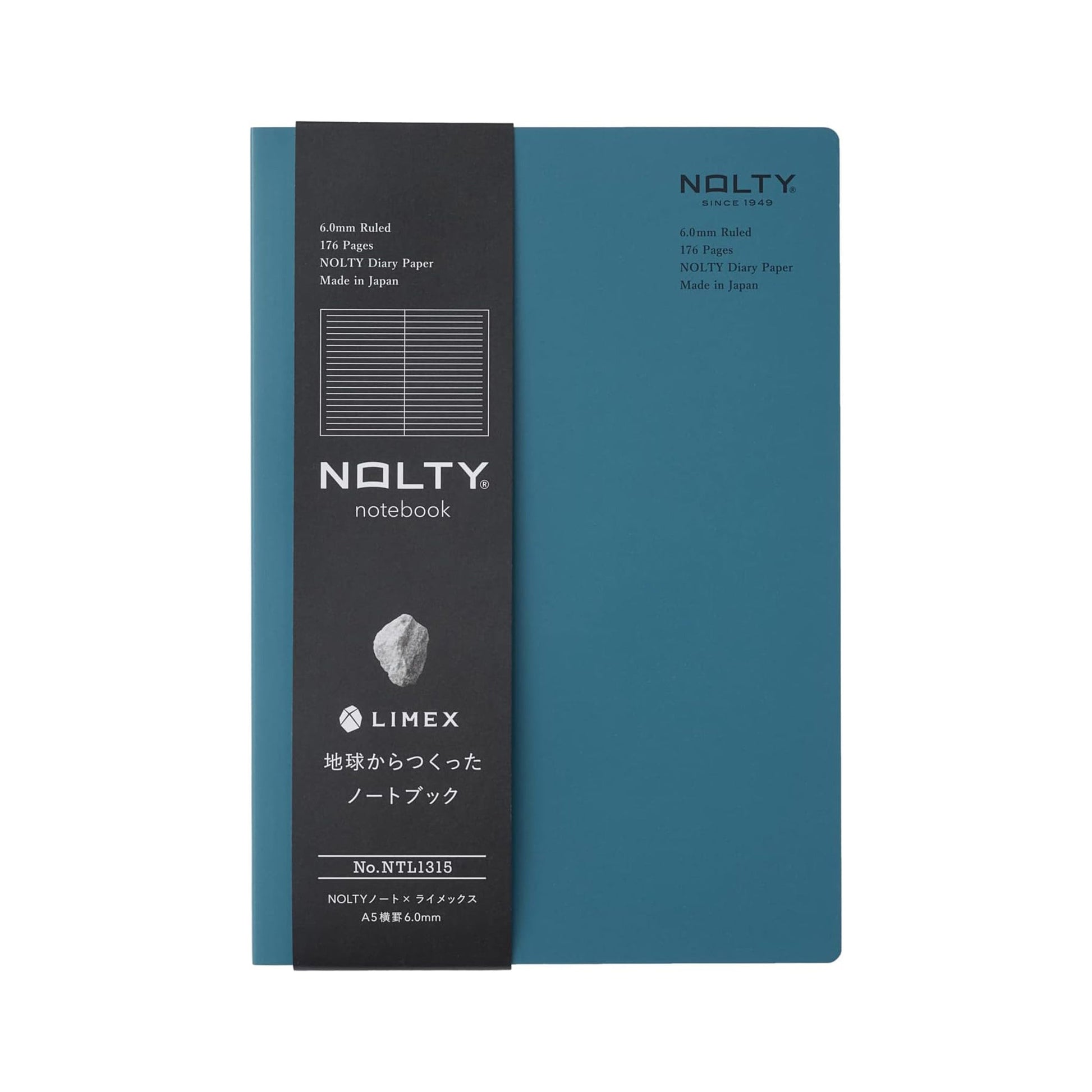 NOLTY Note × LIMEX A5 - Horizontal Ruled Type - Trolate Blue - Notebooks