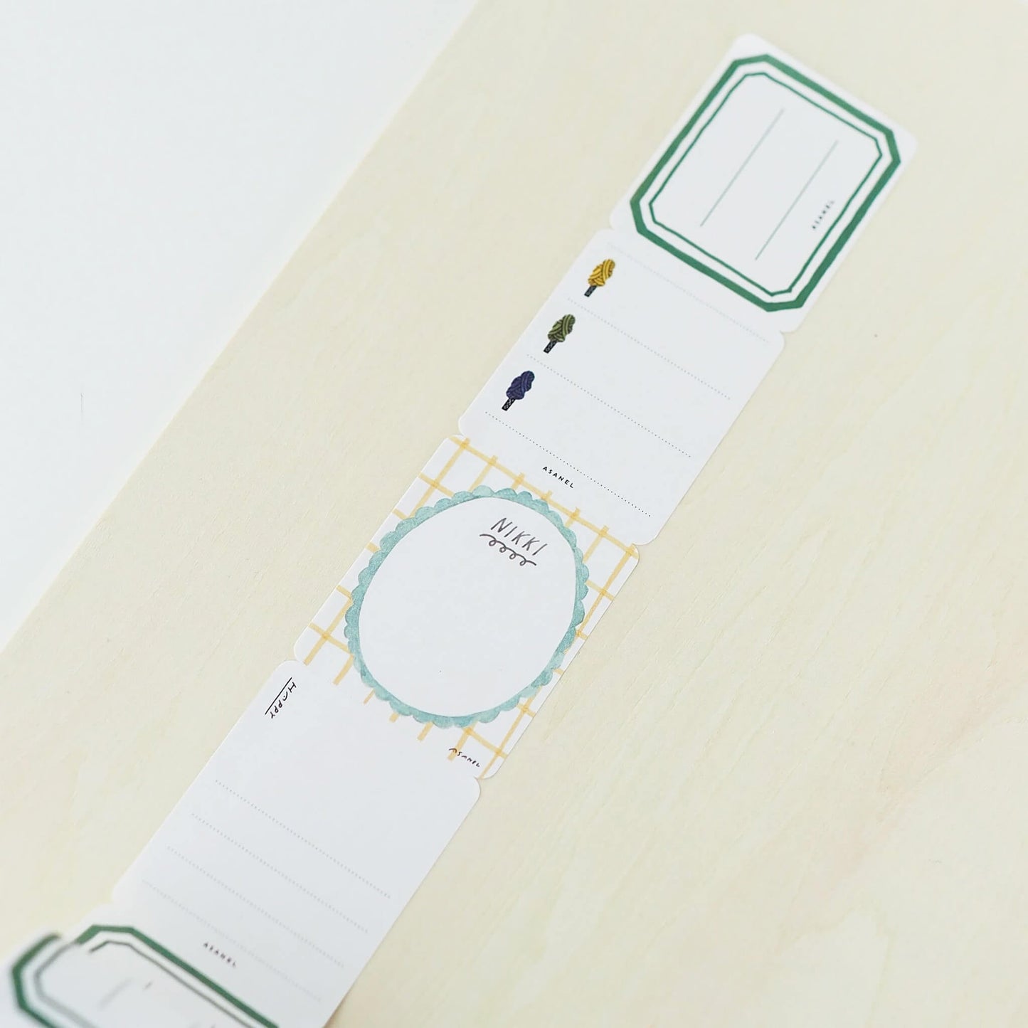 Papier Platz × ASANEL Roll Sticky Notes - Enjoying Journals - Sticky Notes