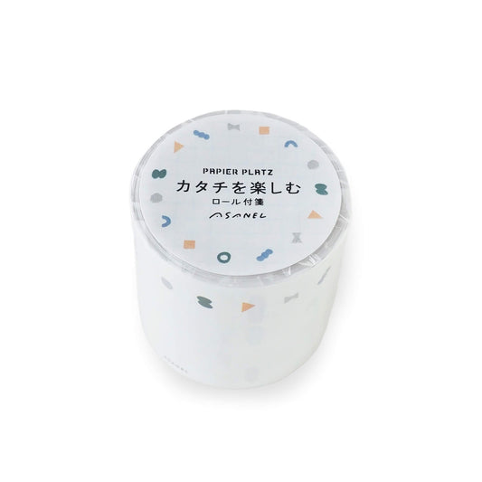 Papier Platz × ASANEL Roll Sticky Notes - Enjoying Shapes - Sticky Notes