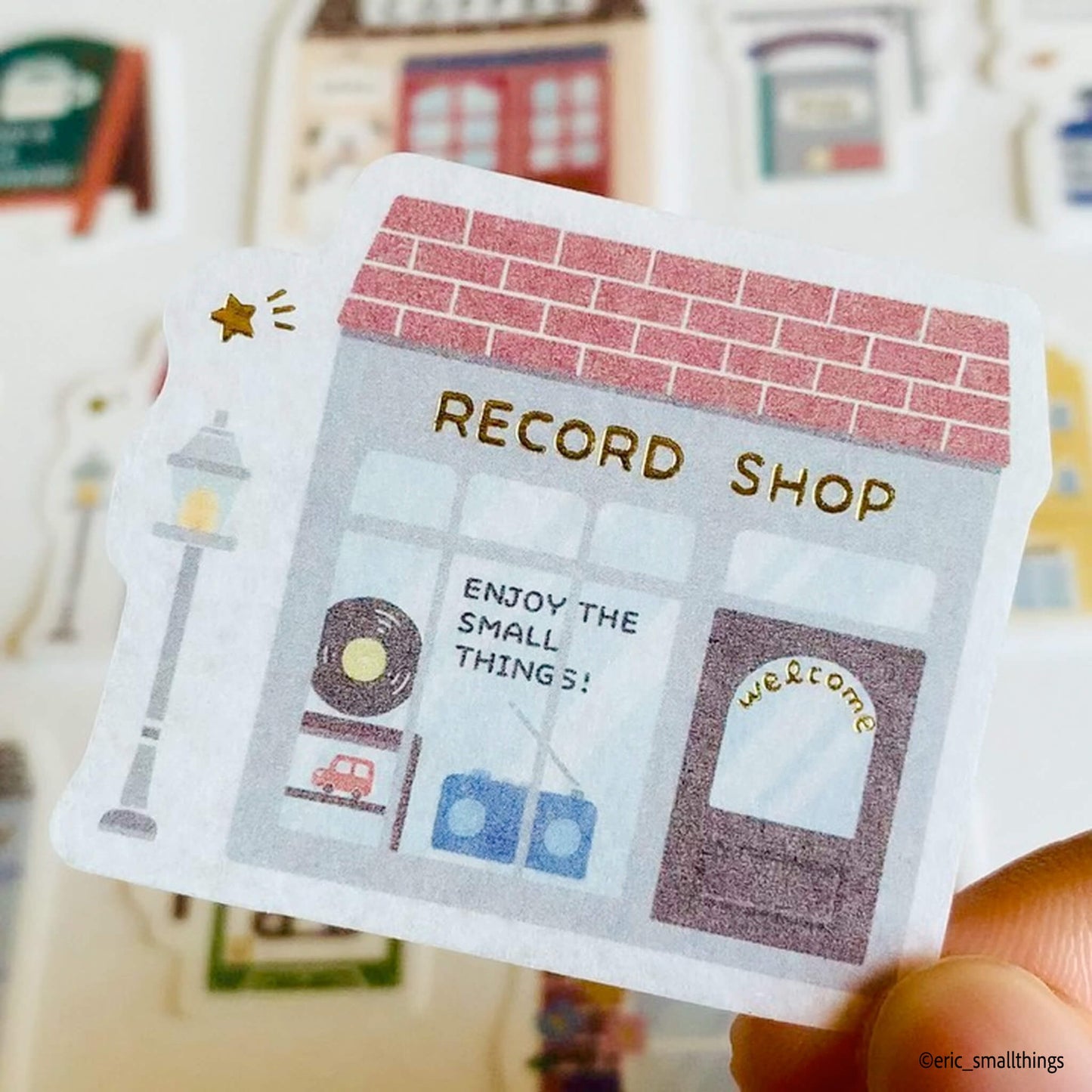 Papier Platz × Eric Gold Foil Flake Sticker - Favorite Place - Flake Stickers