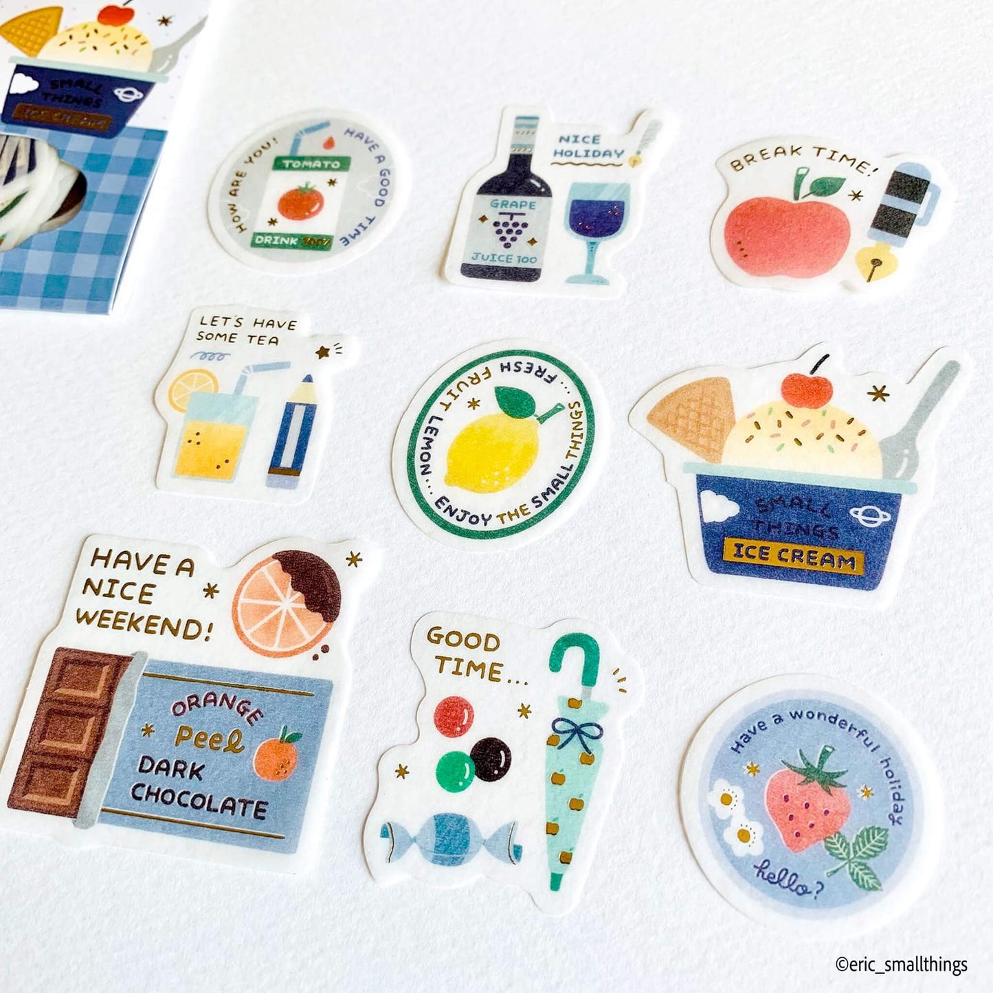 Papier Platz × Eric Gold Foil Flake Sticker - Fruits - Flake Stickers