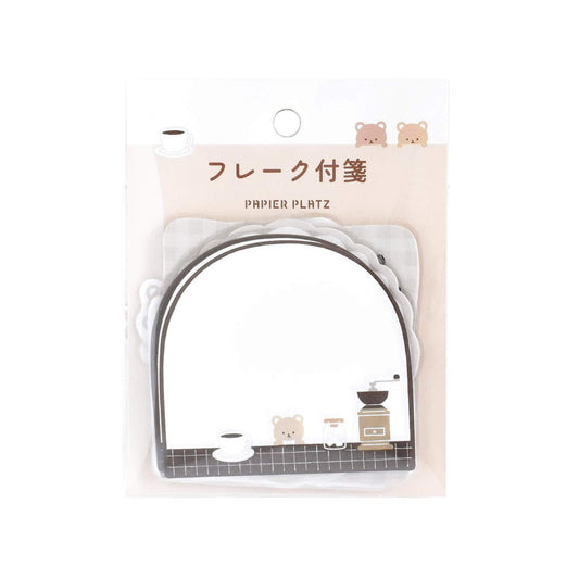 Papier Platz Flake Sticky Notes - Bear Coffee - Sticky Notes