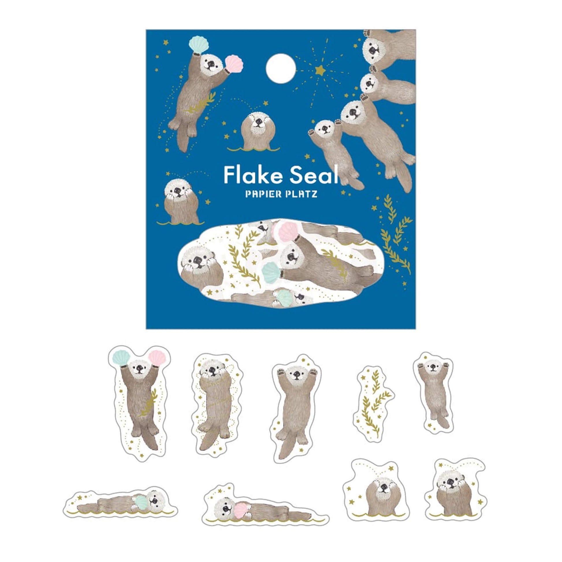 Papier Platz × MILINA Gold Foil Flake Sticker - Love Racco - Flake Stickers