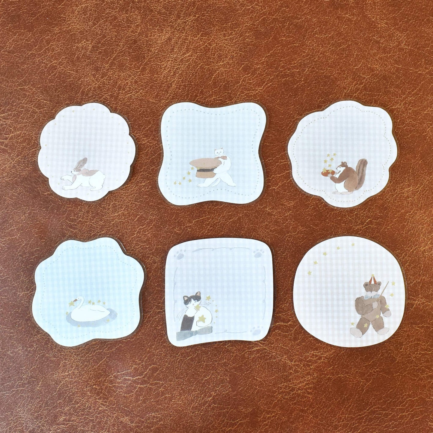 Papier Platz × Tobimatsu Shoichiro Flake Sticky Notes - Gingham Club - Sticky Notes