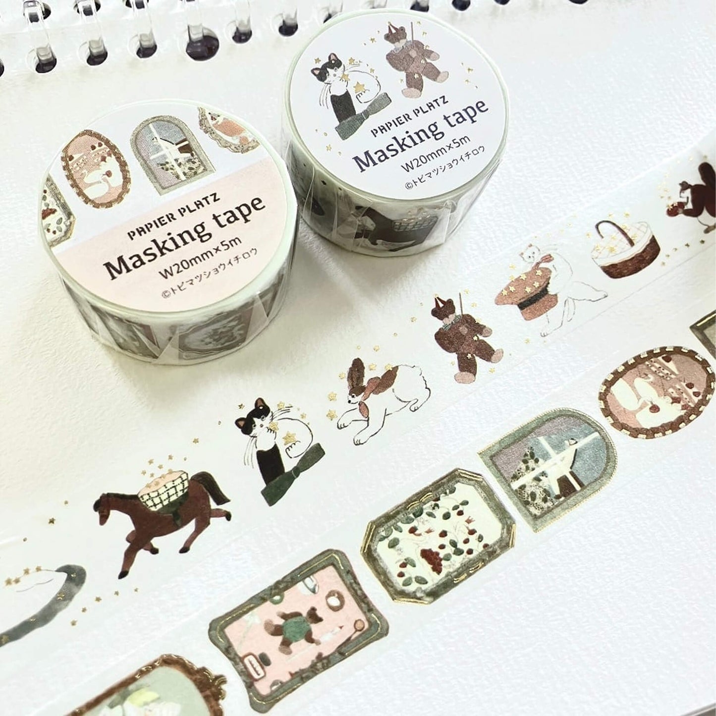 Papier Platz × Tobimatsu Shoichiro Gold Foil Washi Tape - Foil Frame - Washi Tapes