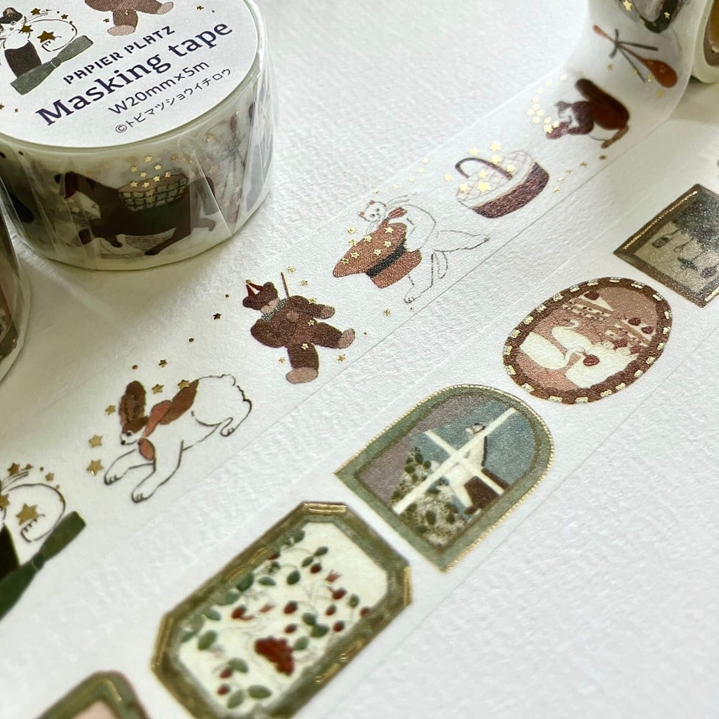 Papier Platz × Tobimatsu Shoichiro Gold Foil Washi Tape - Foil Frame - Washi Tapes