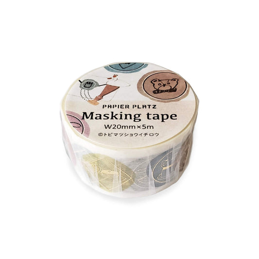 Papier Platz × Tobimatsu Shoichiro Gold Foil Washi Tape - Sparkling Wax Seals - Washi Tapes