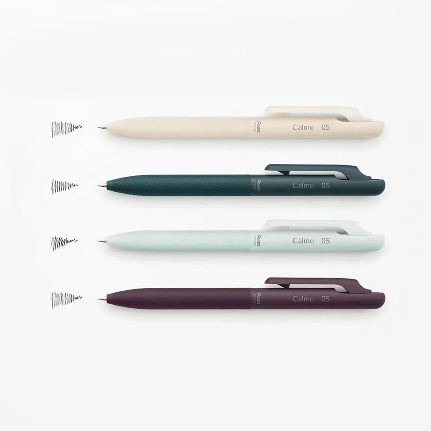 Pentel Calme Ballpoint Pen 0.5mm Black Ink - Beige - Ballpoint Pens