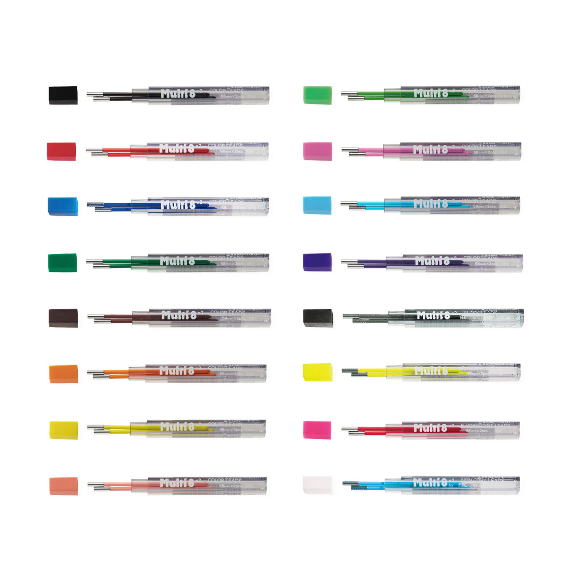 Pentel Multi 8 Colored Pencil Replacement Refill - Black - Pencil Leads