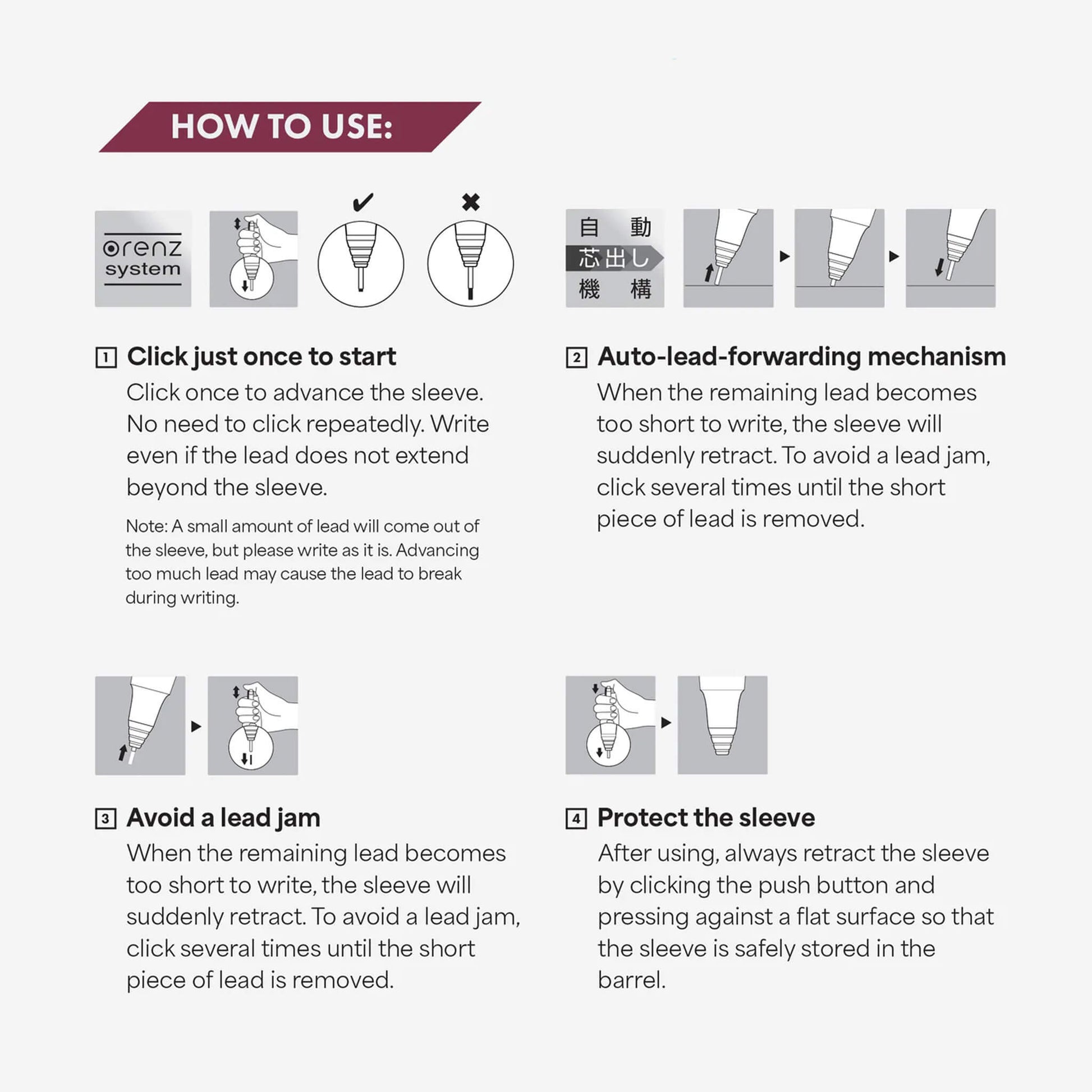 Pentel Orenz AT Dual Grip Mechanical Pencil 0.5mm - Dark Blue - Mechanical Pencils