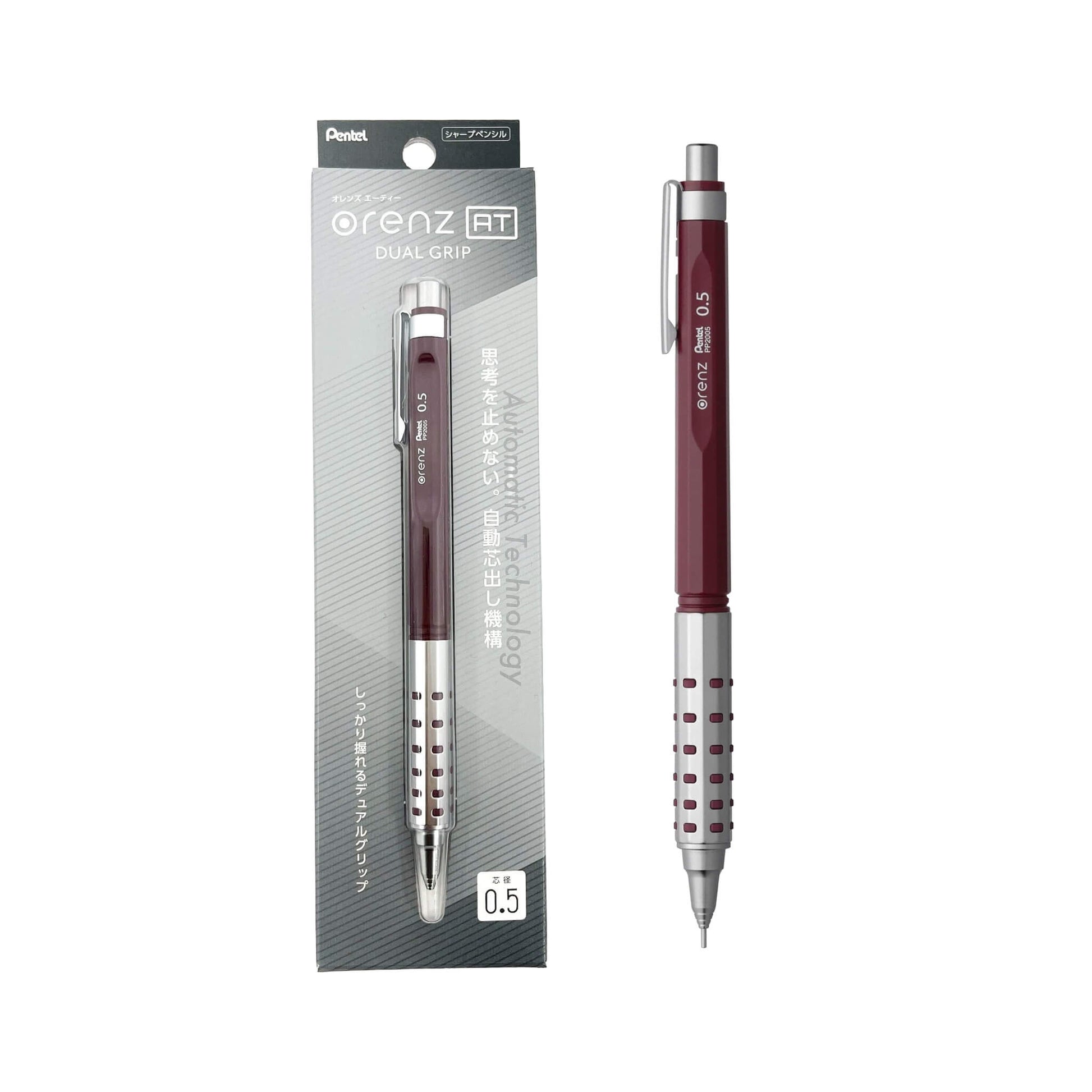 Pentel Orenz AT Dual Grip Mechanical Pencil 0.5mm - Dark Red - Mechanical Pencils