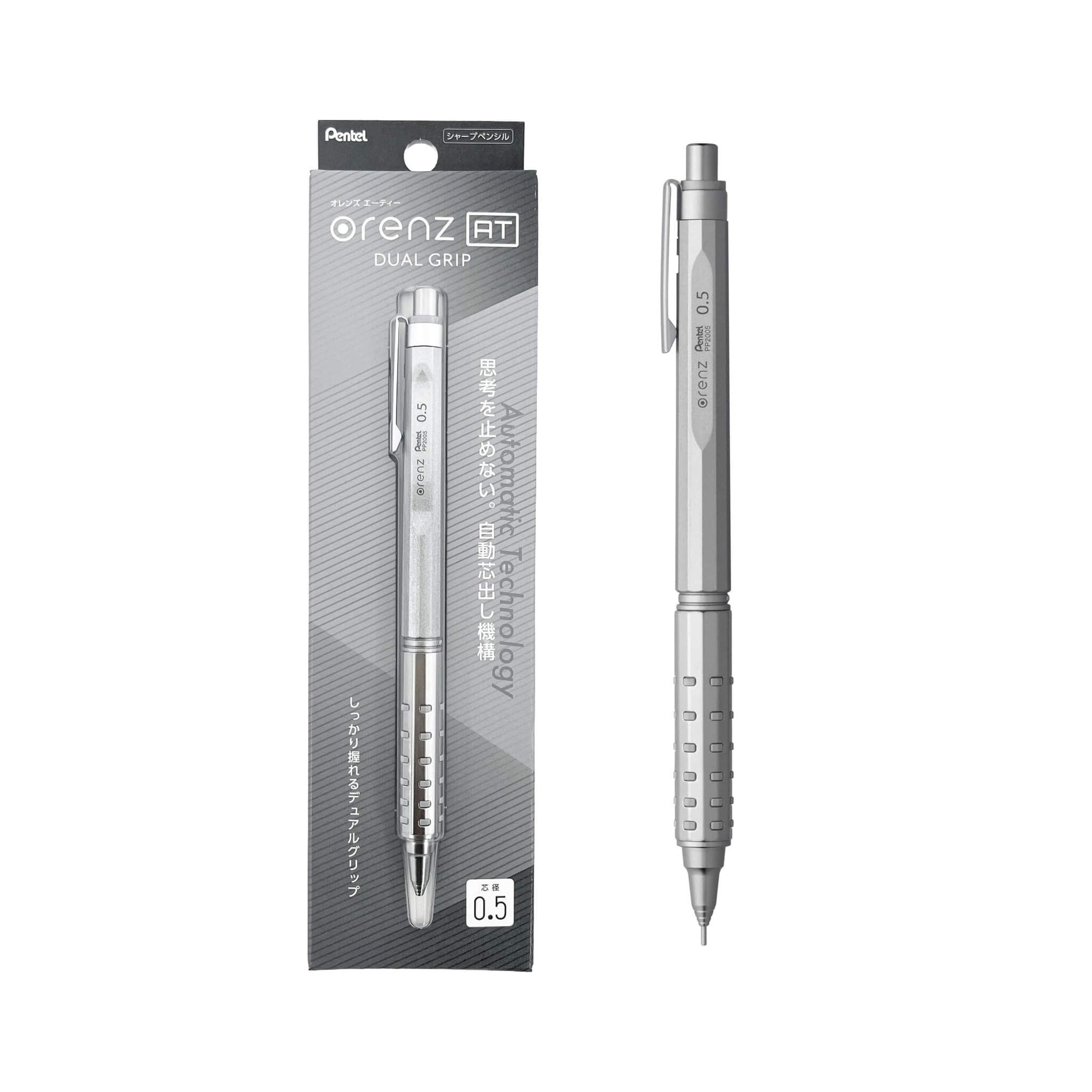 Pentel Orenz AT Dual Grip Mechanical Pencil 0.5mm - Silver - Mechanical Pencils