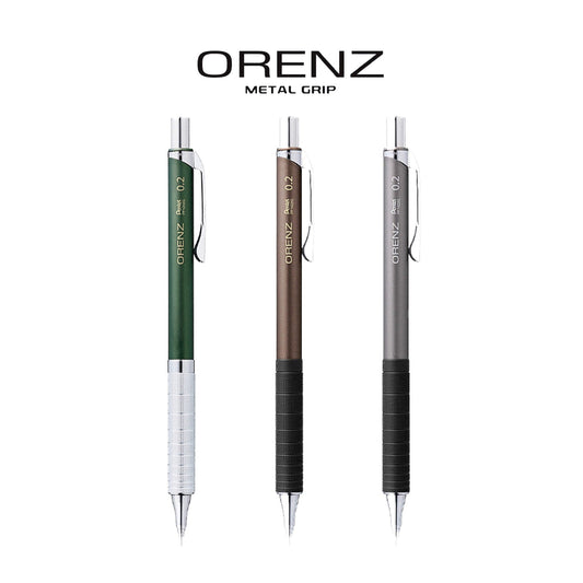 Pentel Orenz Mechanical Pencil Metal Grip Type 0.2mm - Dark Green - Mechanical Pencils